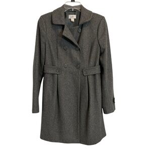 Ann Taylor Loft Wool Blend Peacoat Size 6 Grey
Double Breasted Mid Length Fitted
